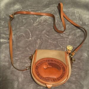 Dooney & Bourke Beige and Brown Crossbody Bag